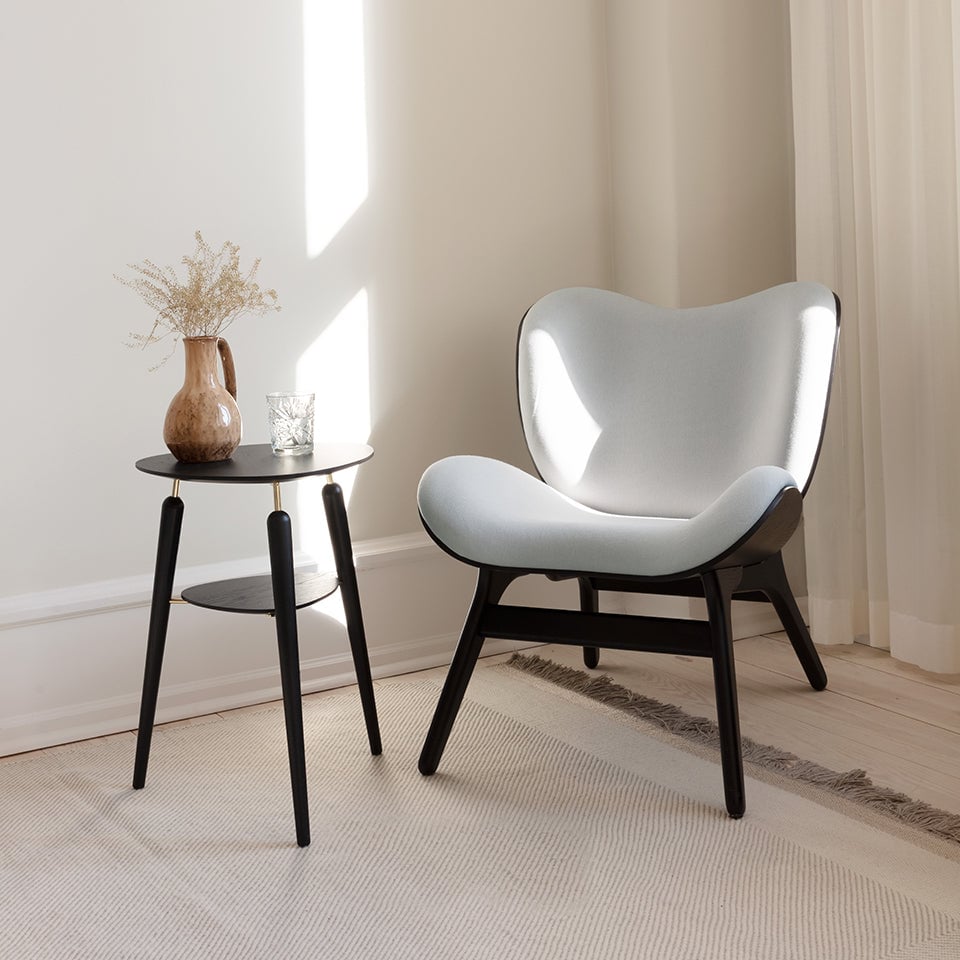 UMAGE A Conversation Piece Lounge Chair, Low, Black Oak