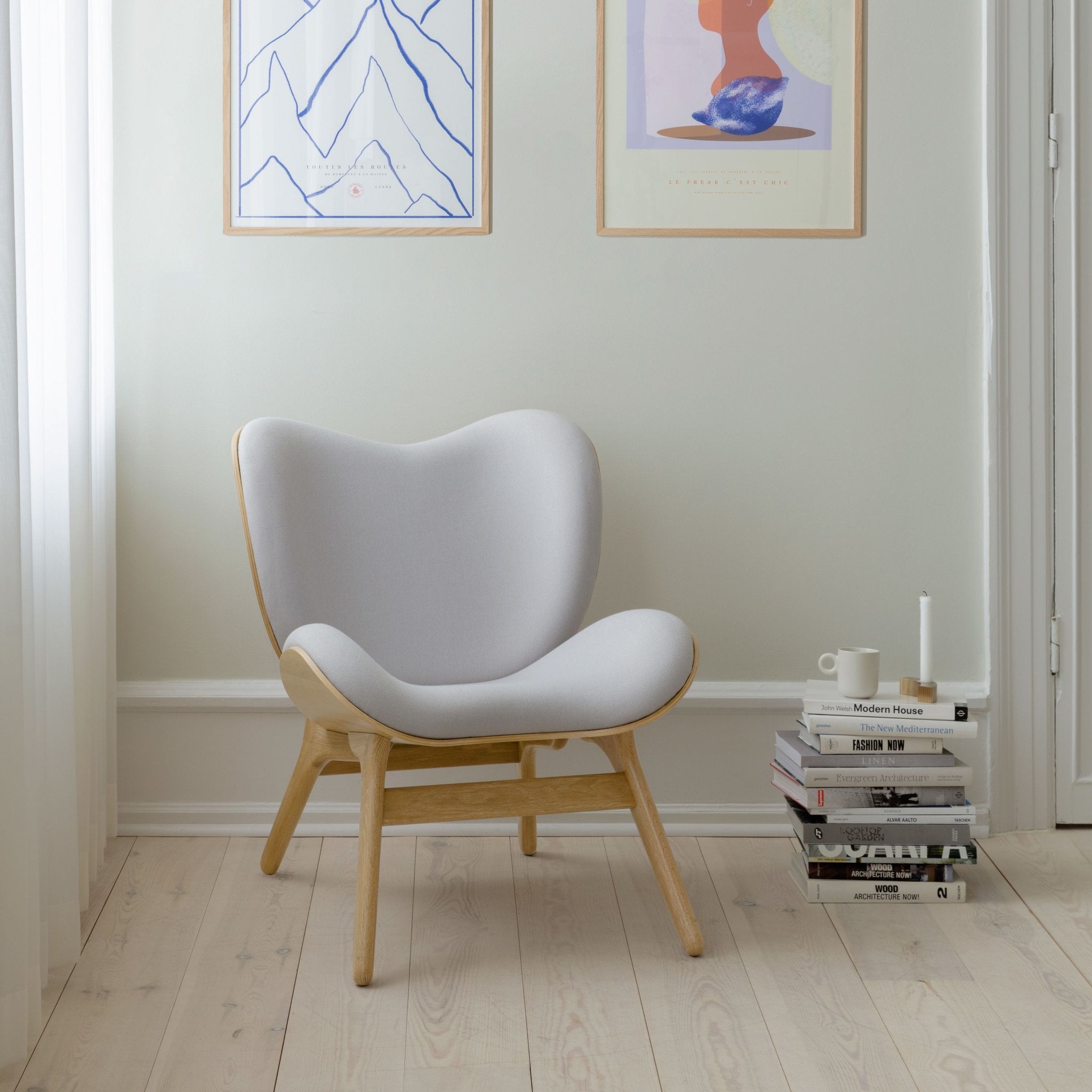 UMAGE A Conversation Piece Lounge Chair, Low, Oak