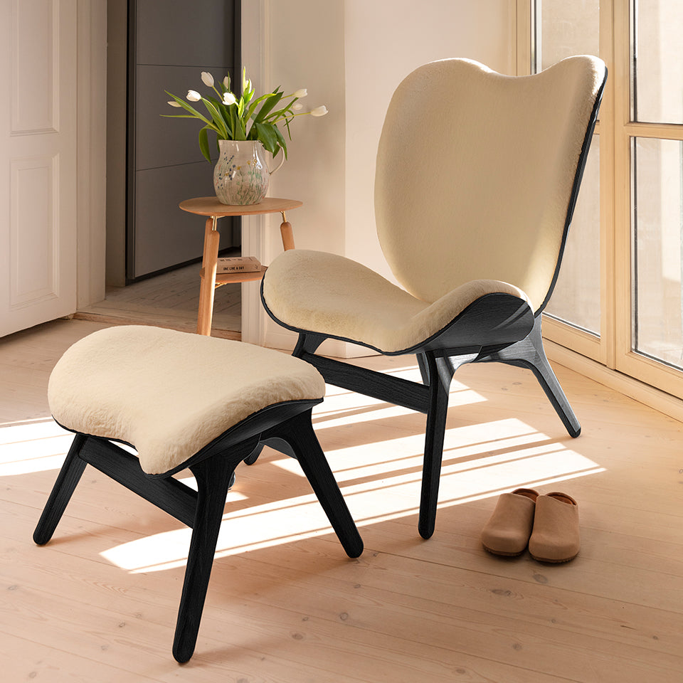 UMAGE A Conversation Piece Ottoman, Black Oak