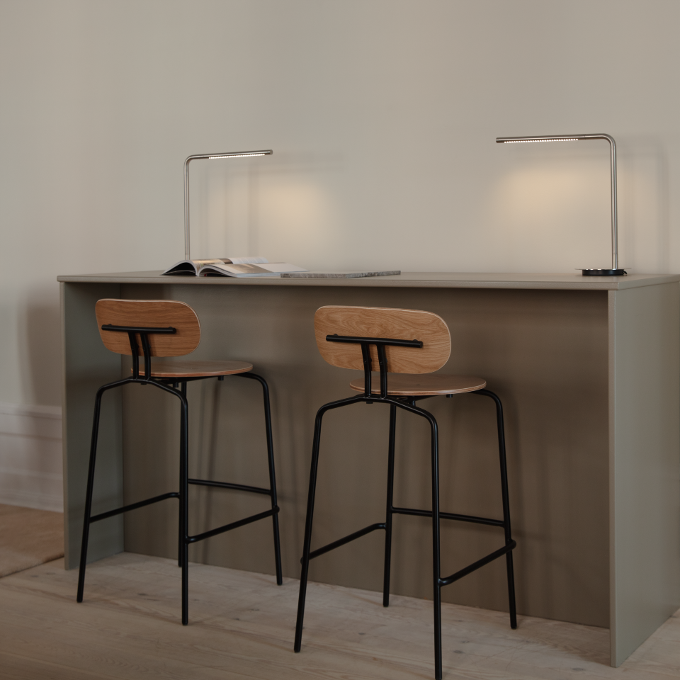 UMAGE Curious Bar Stool, Black Legs