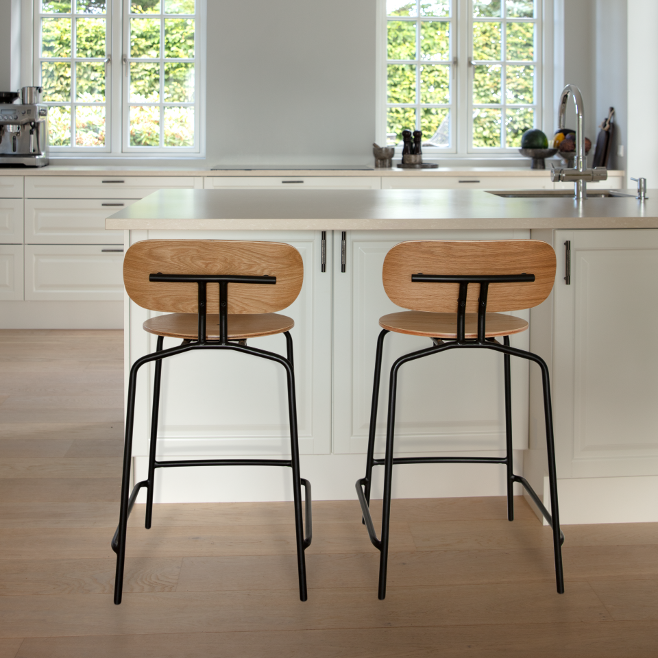 UMAGE Curious Counter Stool, Brass Legs