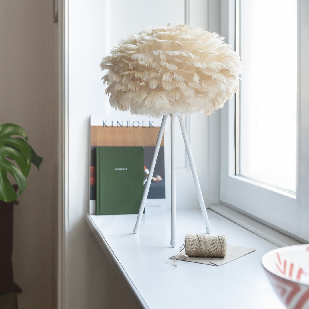 UMAGE Eos Tripod Table Lamp, Light Brown Lampshade