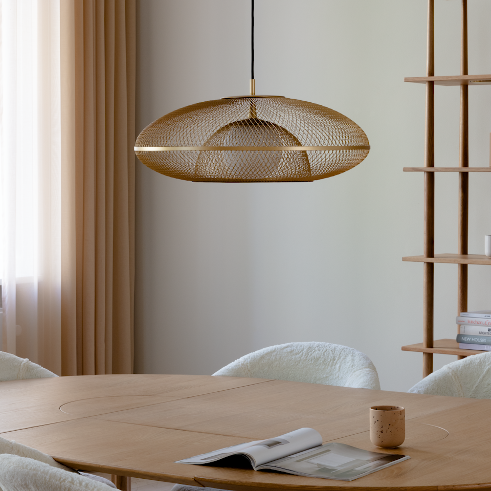 UMAGE Faraday Plug-In Pendant, Brushed Brass