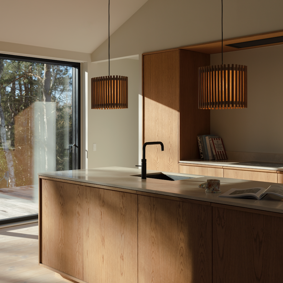 UMAGE Komorebi Plug-In Pendant, Rectangular, Oak