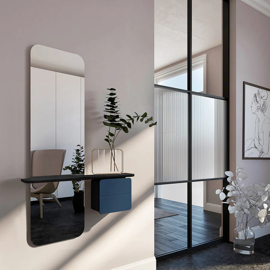 UMAGE One More Look Mirror, Black Oak