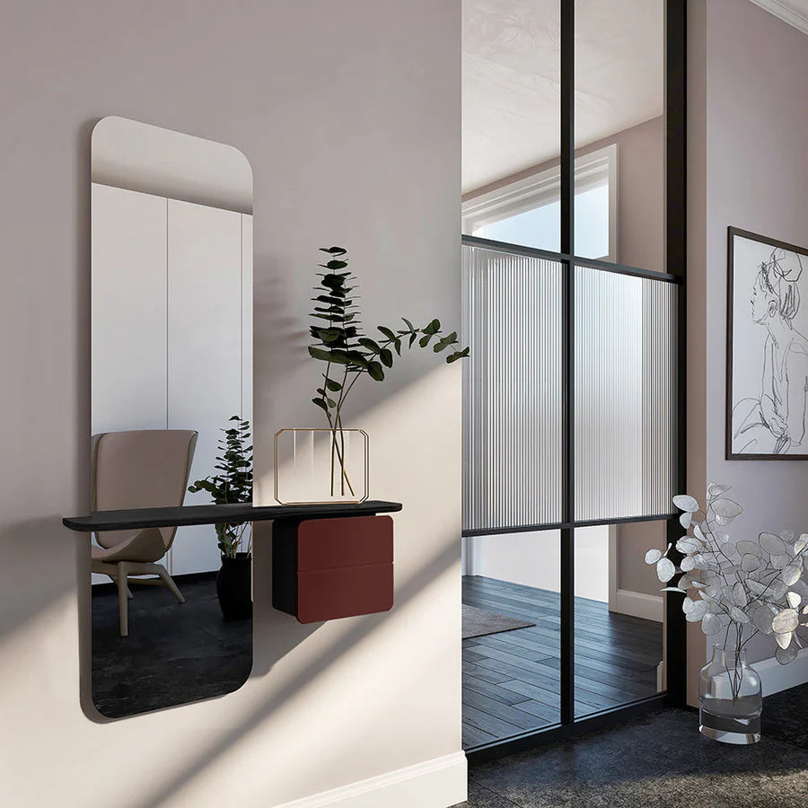 UMAGE One More Look Mirror, Black Oak