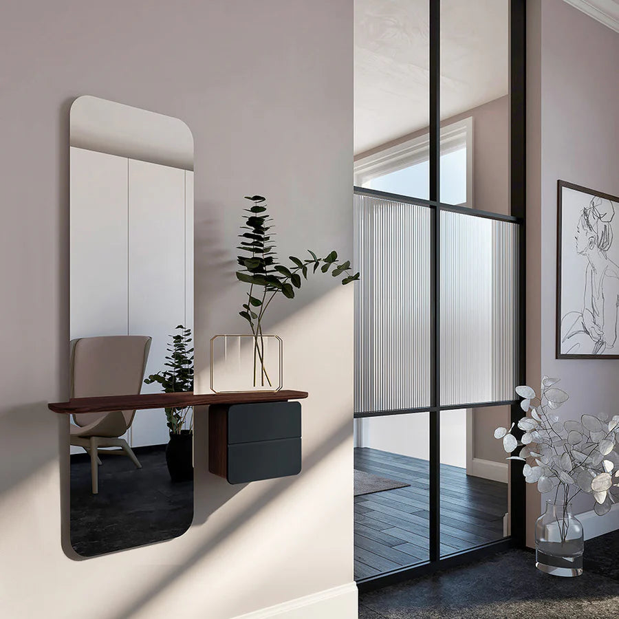 UMAGE One More Look Mirror, Dark Oak