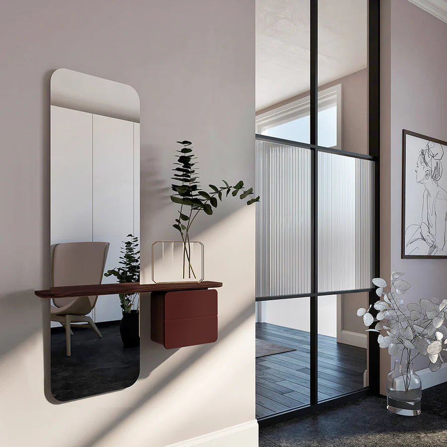 UMAGE One More Look Mirror, Dark Oak