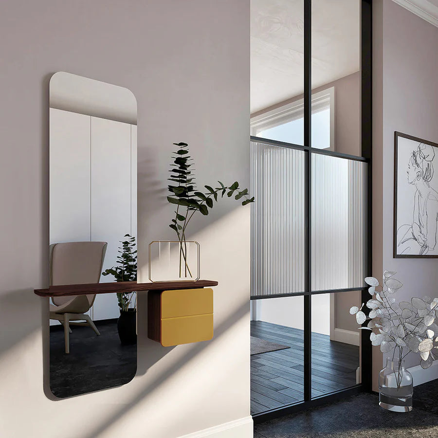 UMAGE One More Look Mirror, Dark Oak