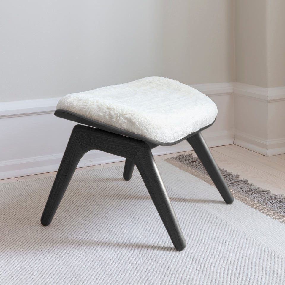 UMAGE The Reader Ottoman, Black Oak