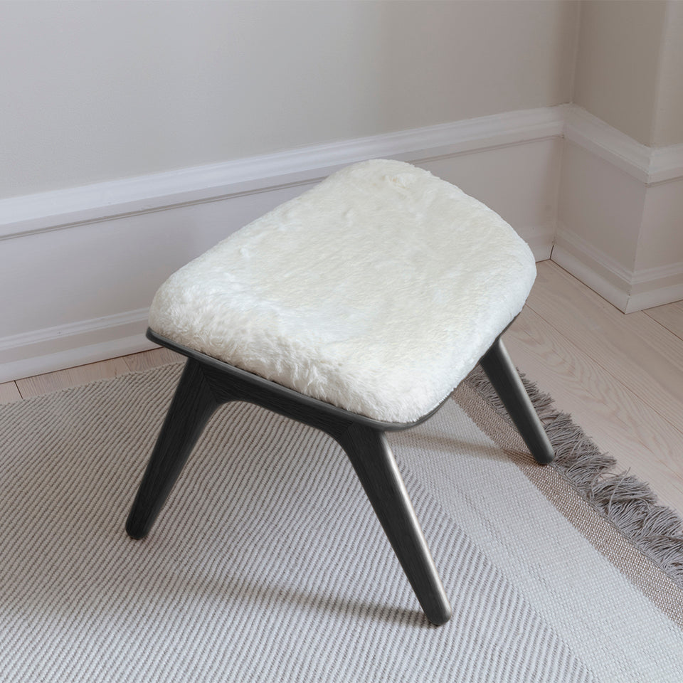 UMAGE The Reader Ottoman, Black Oak