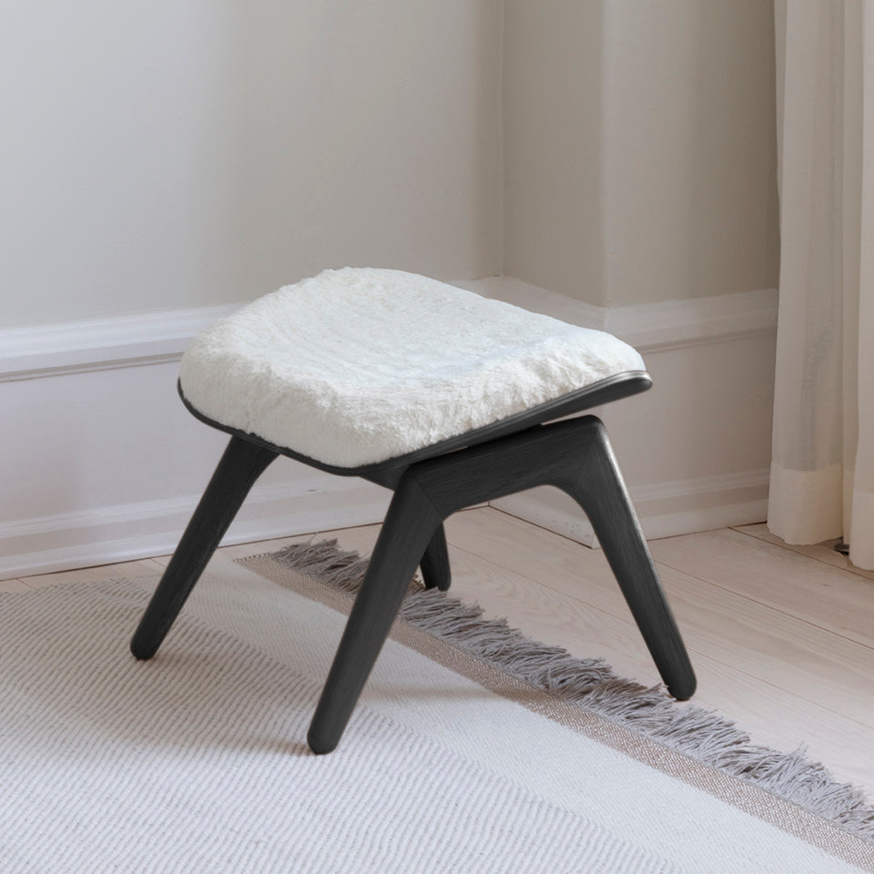 UMAGE The Reader Ottoman, Black Oak