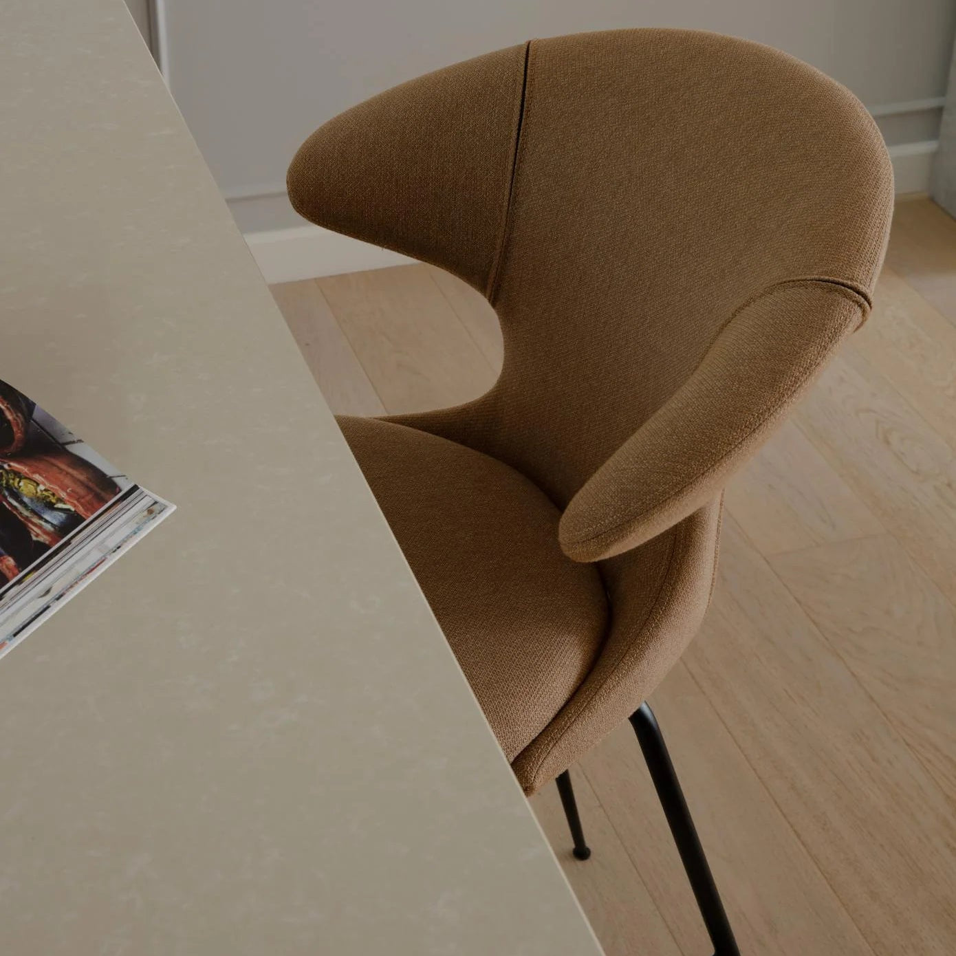 UMAGE Time Flies Counter Stool, Black Legs