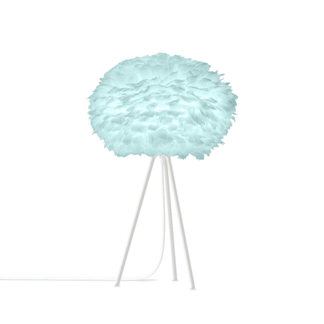 UMAGE Eos Tripod Table Lamp, Light Blue Lampshade