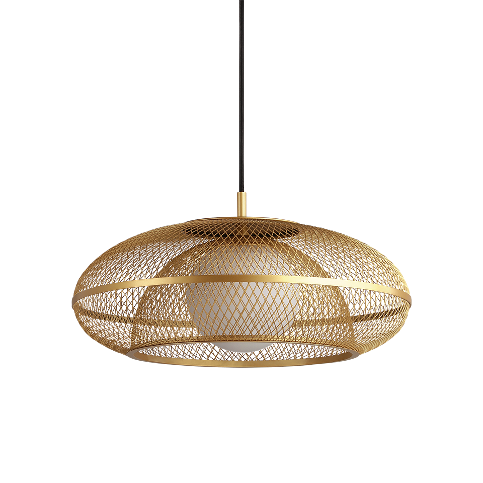 UMAGE Faraday Hardwired Pendant, Brushed Brass