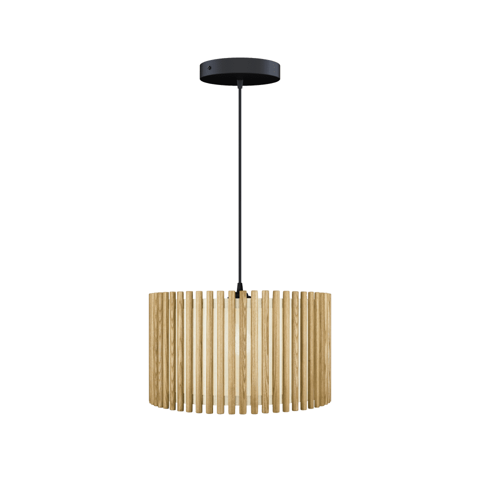 UMAGE Komorebi Hardwired Pendant, Circle, Oak