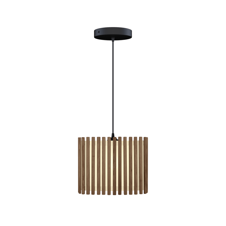 UMAGE Komorebi Hardwired Pendant, Rectangular, Dark Oak