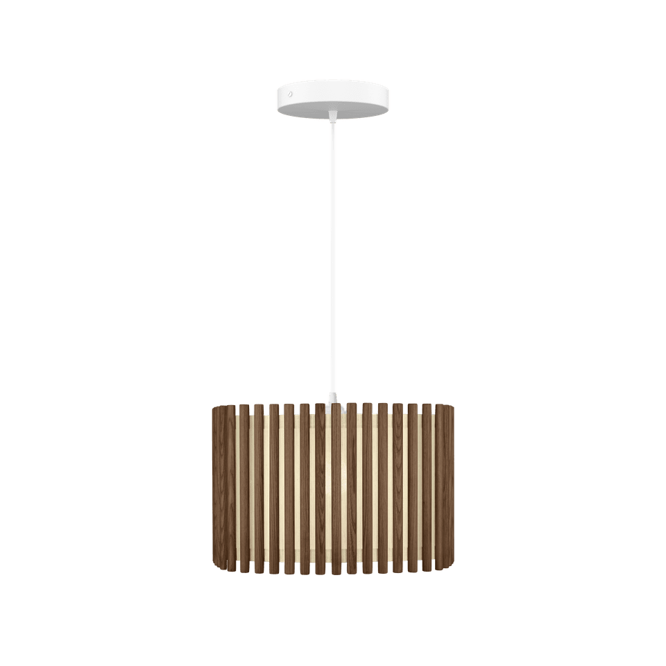 UMAGE Komorebi Hardwired Pendant, Square, Dark Oak