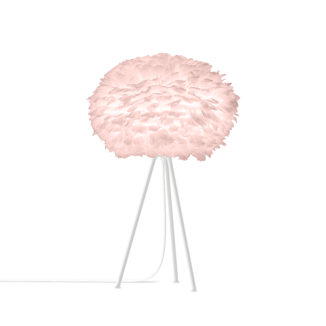 UMAGE Eos Tripod Table Lamp, Light Rose Lampshade