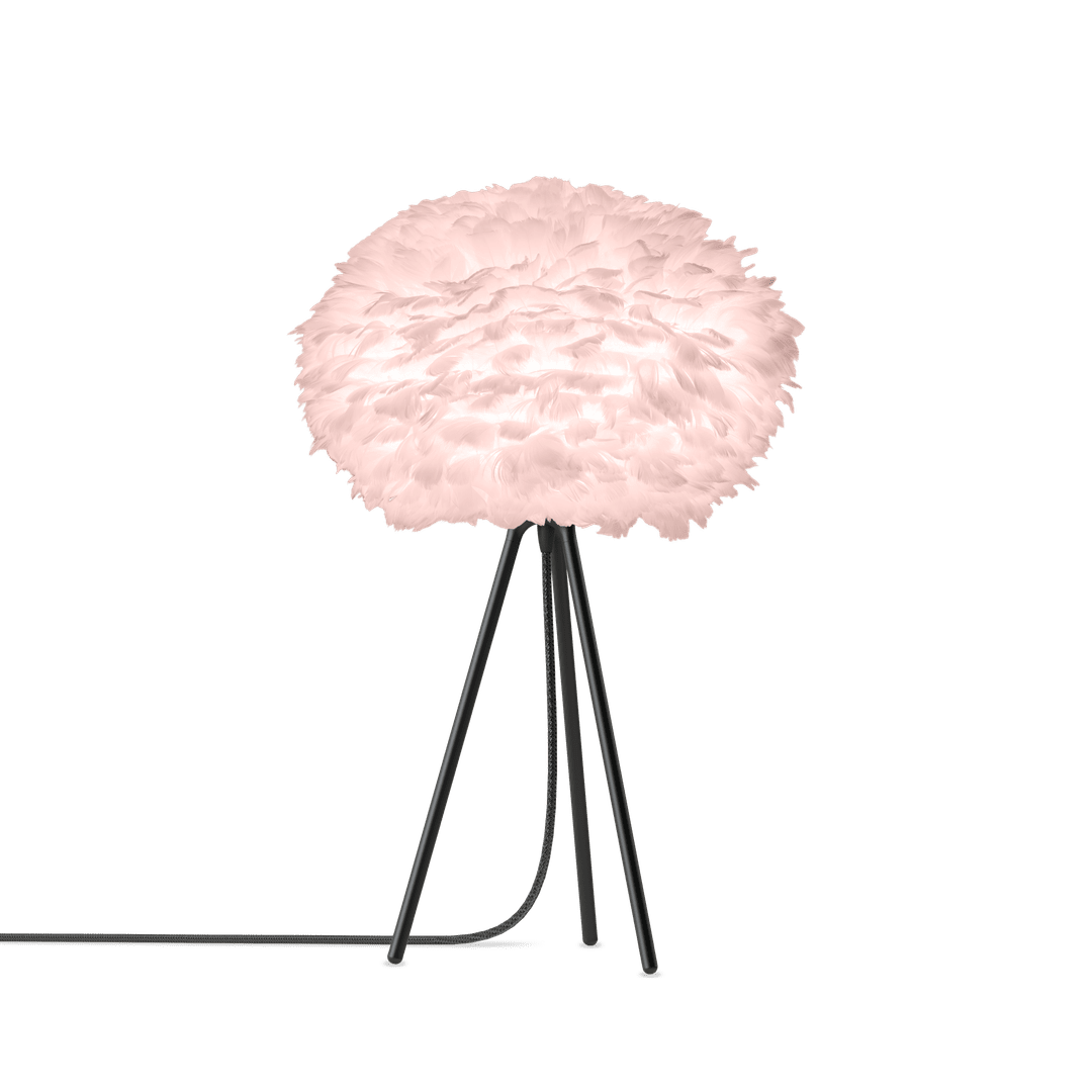 UMAGE Eos Tripod Table Lamp, Light Rose Lampshade