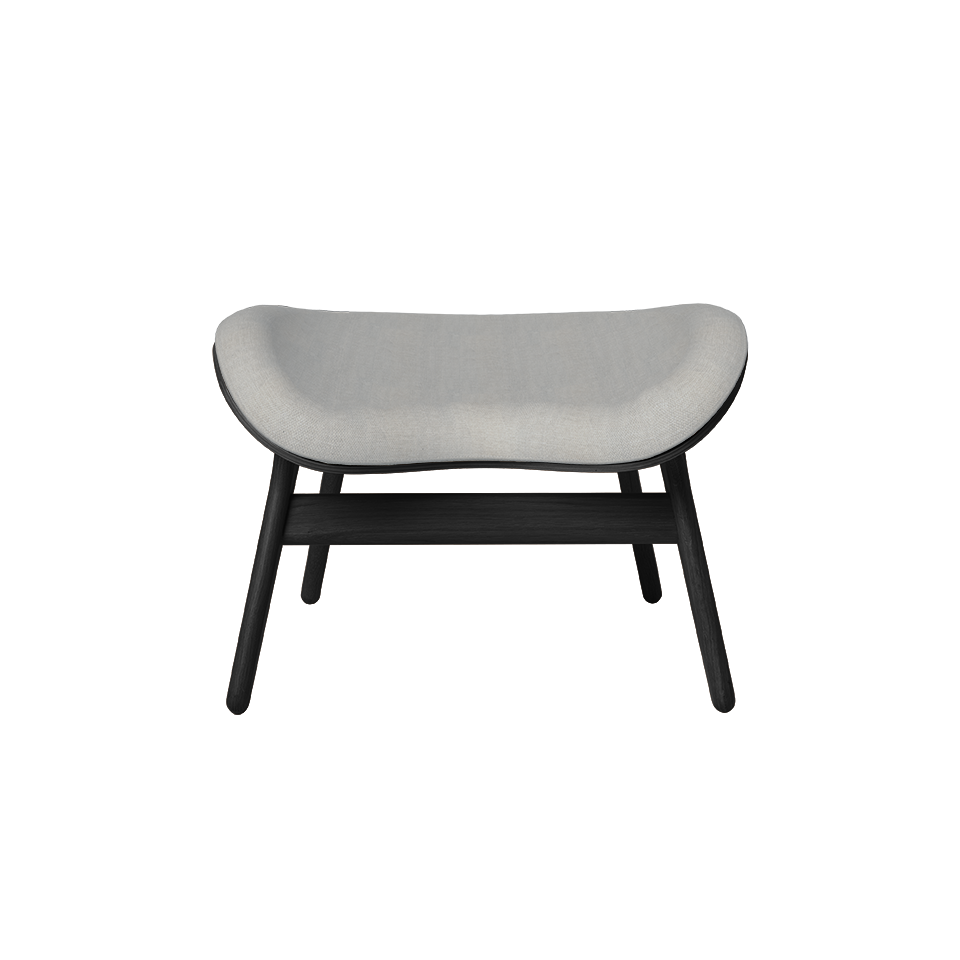 UMAGE A Conversation Piece Ottoman, Black Oak