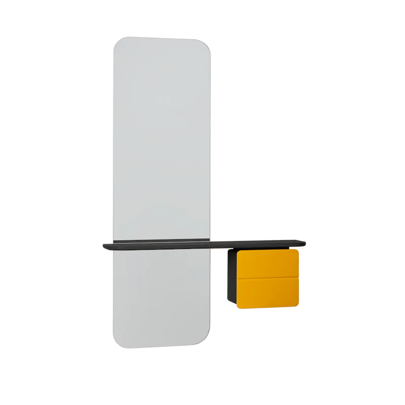 UMAGE One More Look Mirror, Black Oak