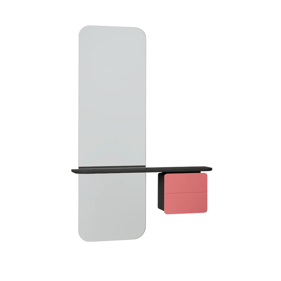 UMAGE One More Look Mirror, Black Oak