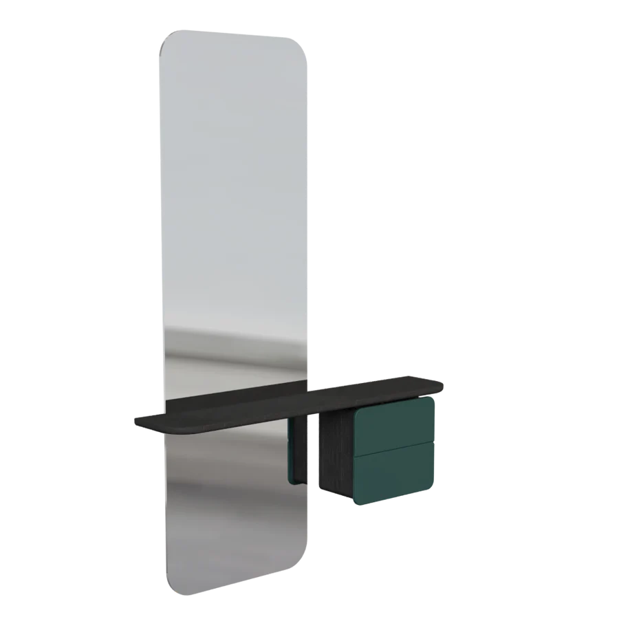 UMAGE One More Look Mirror, Black Oak
