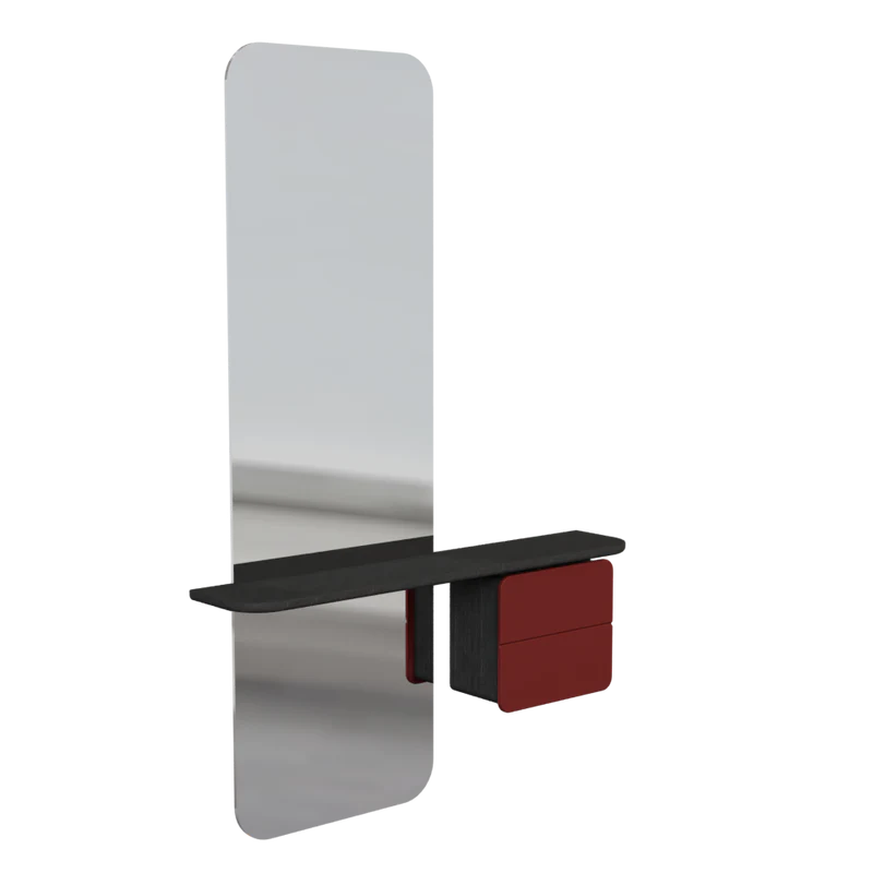 UMAGE One More Look Mirror, Black Oak