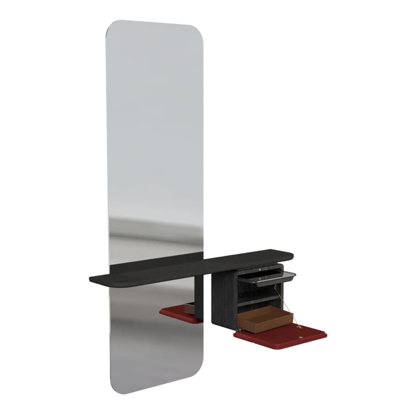 UMAGE One More Look Mirror, Black Oak