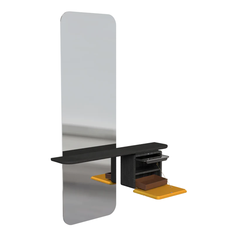 UMAGE One More Look Mirror, Black Oak
