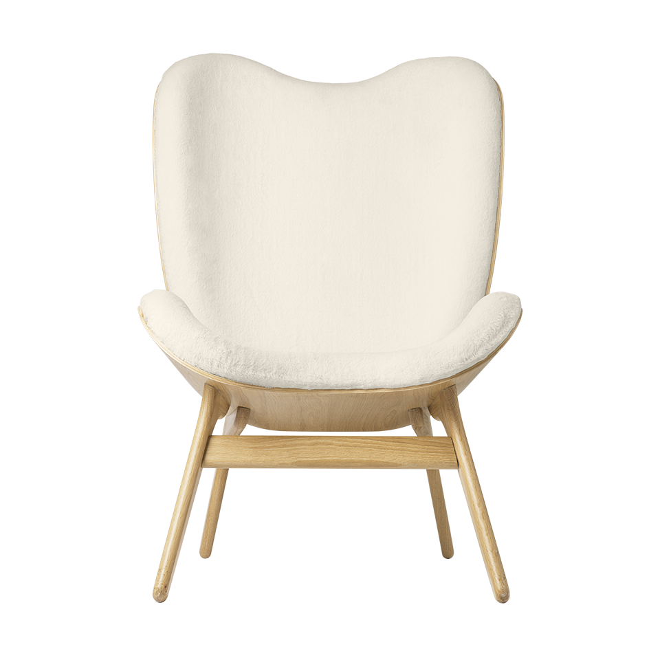 UMAGE A Conversation Piece Lounge Chair, Tall, Oak