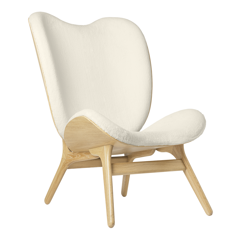 UMAGE A Conversation Piece Lounge Chair, Tall, Oak
