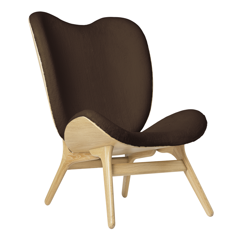 UMAGE A Conversation Piece Lounge Chair, Tall, Oak