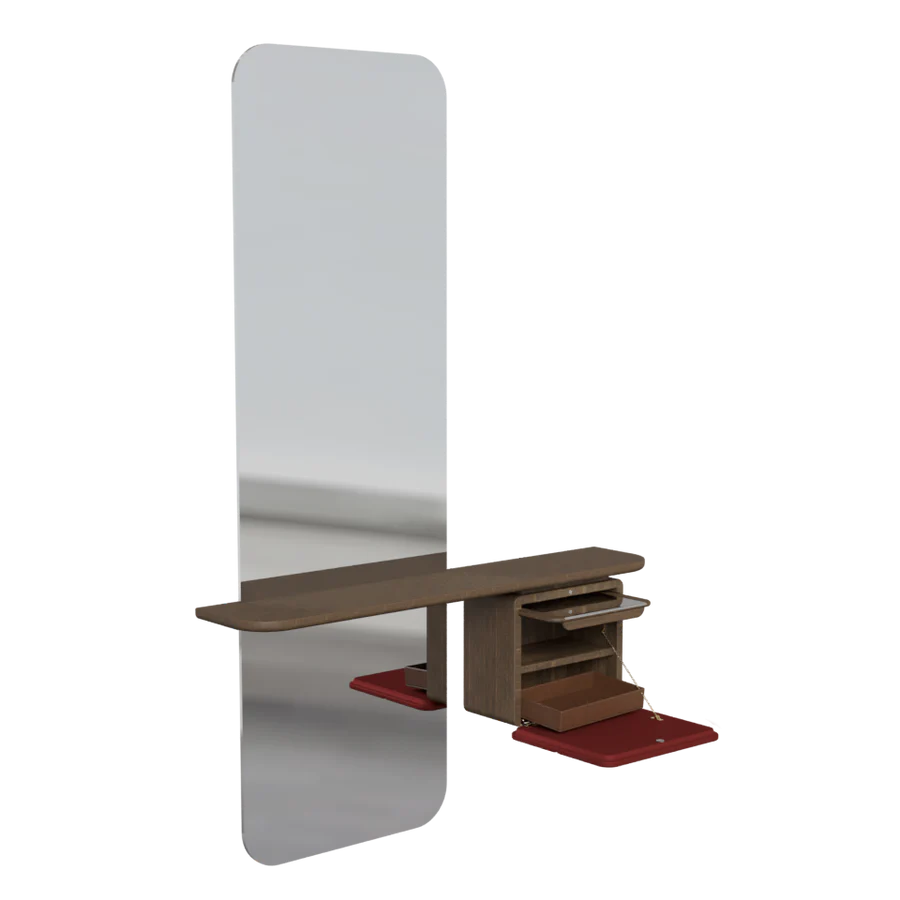 UMAGE One More Look Mirror, Dark Oak