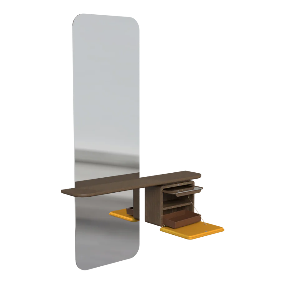 UMAGE One More Look Mirror, Dark Oak