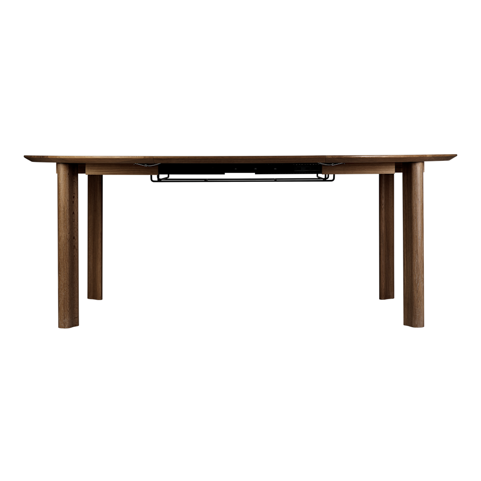 UMAGE Comfort Circle Dining Table with Extension, Dark Oak