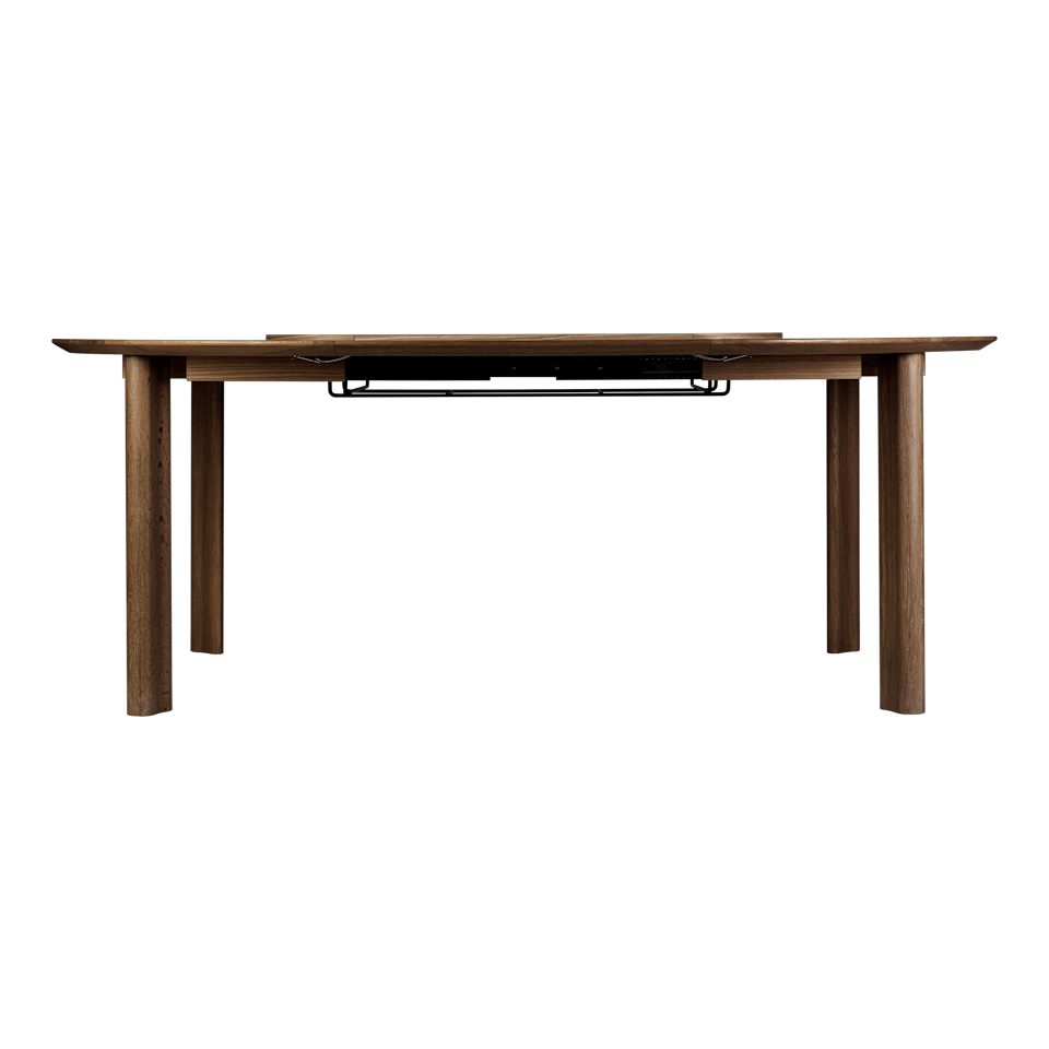 UMAGE Comfort Circle Dining Table with Extension, Dark Oak