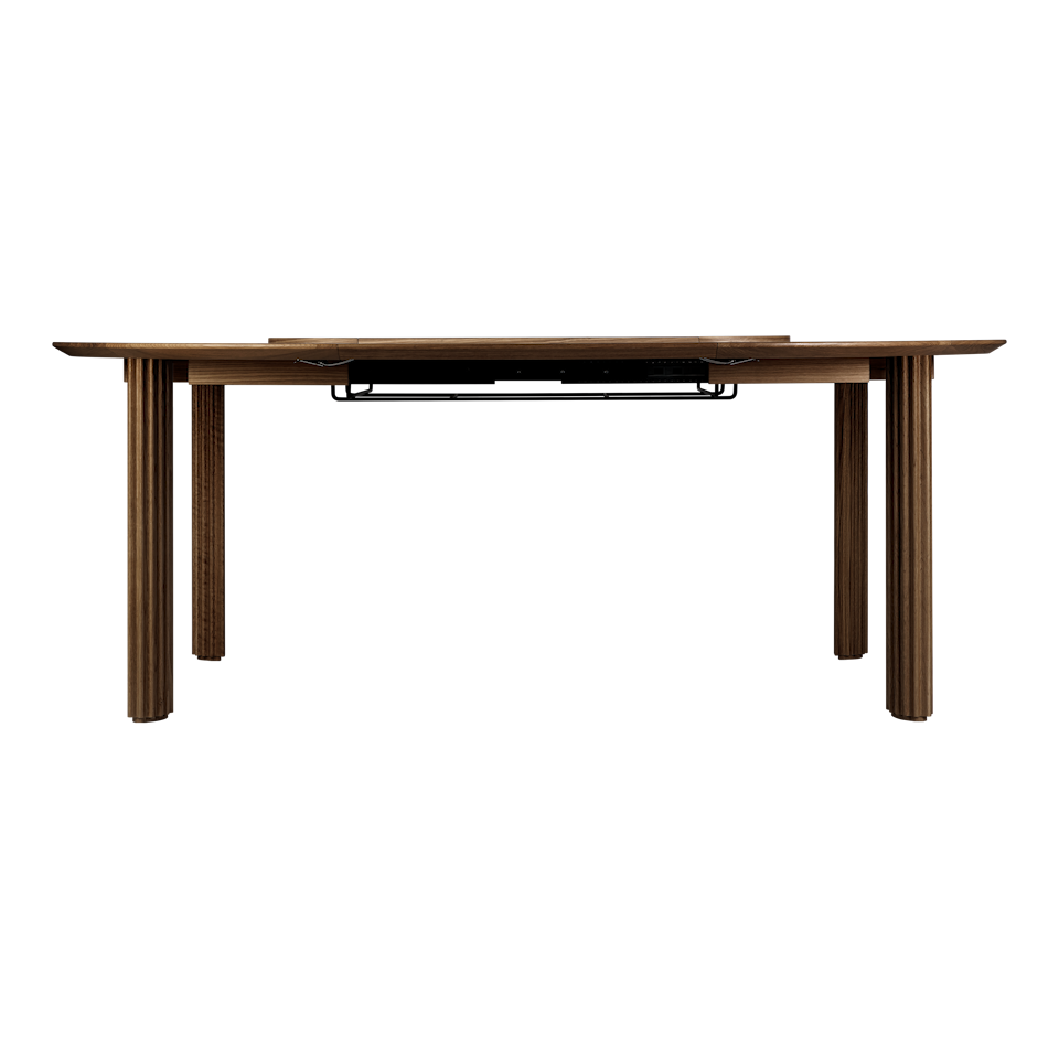 UMAGE Comfort Circle Dining Table with Extension, Dark Oak