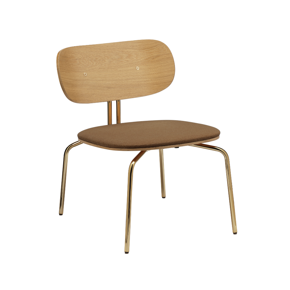 UMAGE Curious Lounge Chair, Brass Legs