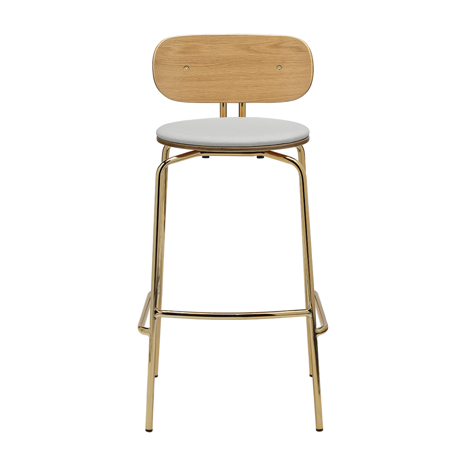 UMAGE Curious Bar Stool, Brass Legs