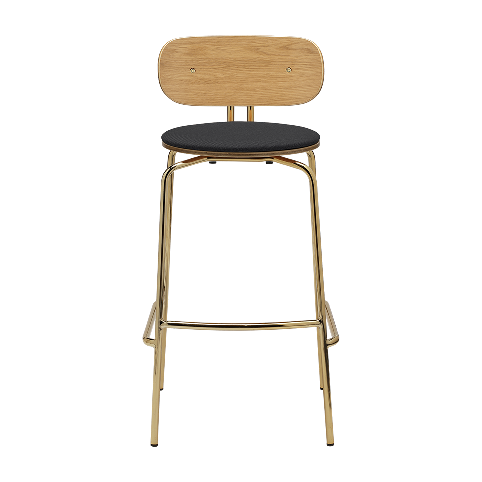 UMAGE Curious Bar Stool, Brass Legs
