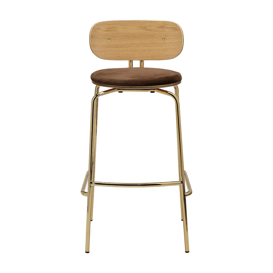 UMAGE Curious Bar Stool, Brass Legs