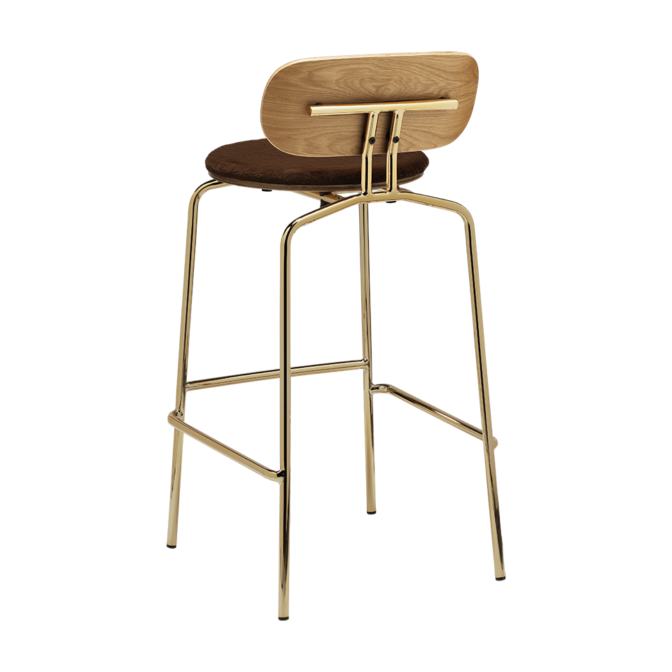 UMAGE Curious Bar Stool, Brass Legs