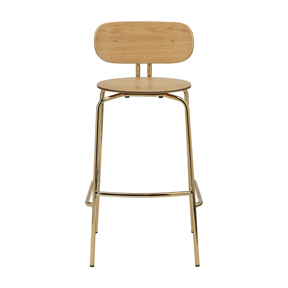 UMAGE Curious Bar Stool, Brass Legs