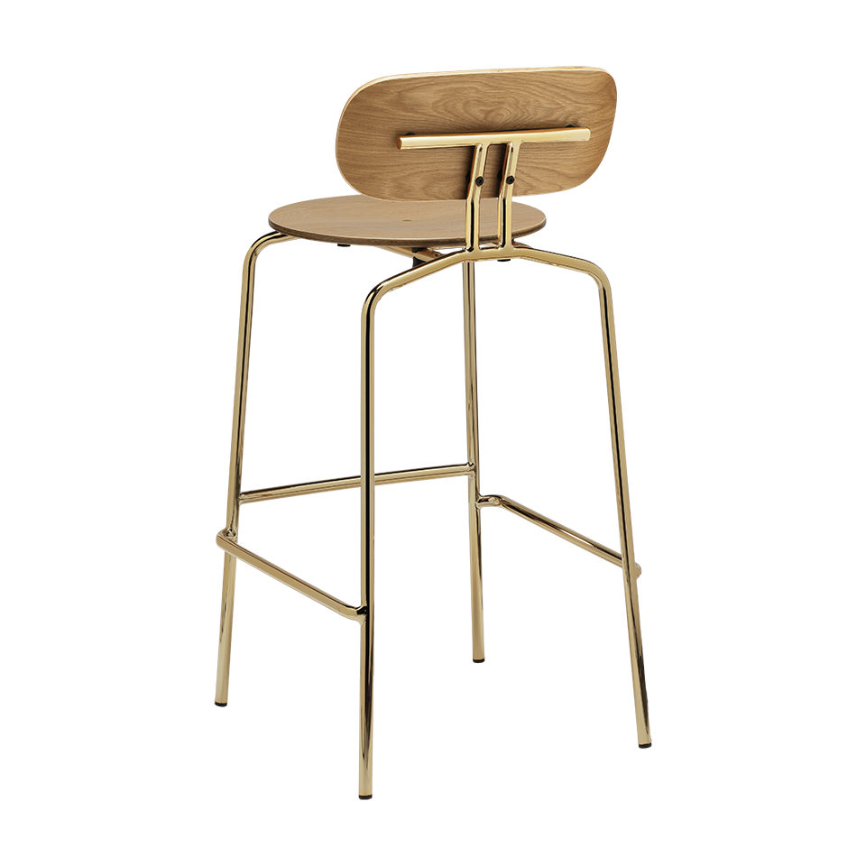 UMAGE Curious Bar Stool, Brass Legs