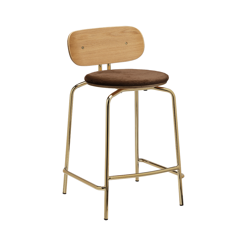 UMAGE Curious Counter Stool, Brass Legs