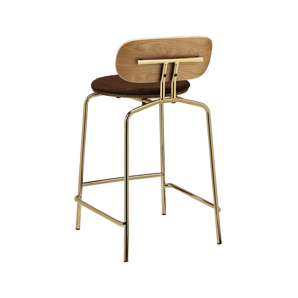 UMAGE Curious Counter Stool, Brass Legs