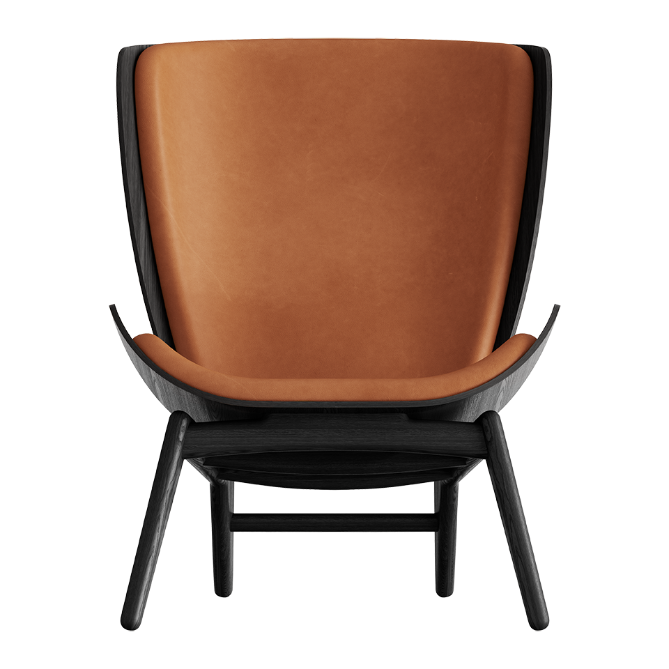 UMAGE The Reader Wing Chair, Black Oak