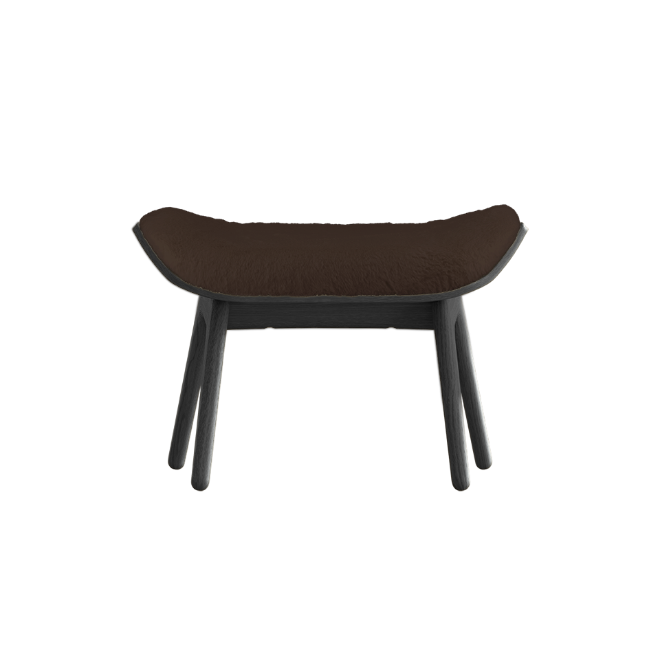 UMAGE The Reader Ottoman, Black Oak